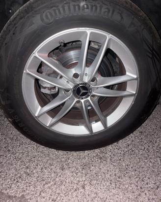 4 CERCHI ORIGINALI MERCEDES 16+4 GOMME CONTINENTAL