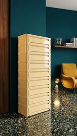 Scarpiera Kartell 4963 bianca 9+1 moduli