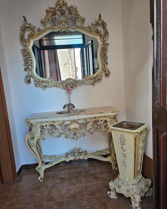 consolle Veneziano specchio e porta ombrelli 