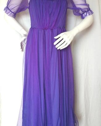 abito Lungo Viola SHEIN x Beeba in Tulle Tg s/m