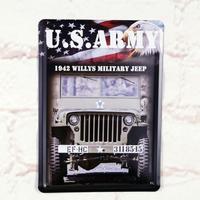 Targa U.S .ARMY 1942 WILLYS MILITARY JEEP