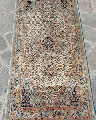 Tappeto stile persiano 80x160 colore azzurro/beige