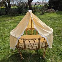 Culla Vintage anni '60 in Vimini