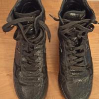 Hogan stivaletto scarpe pelle nero 39 originale
