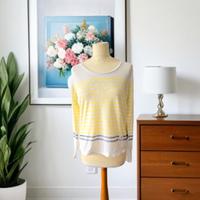 T-shirt manica lunga a righe Tommy Hilfiger tg XS