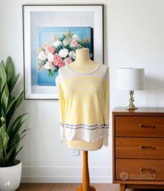 T-shirt manica lunga a righe Tommy Hilfiger tg XS