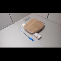 2 sottobicchieri in legno di castagno e noce