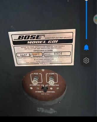 bose 601 prima serie