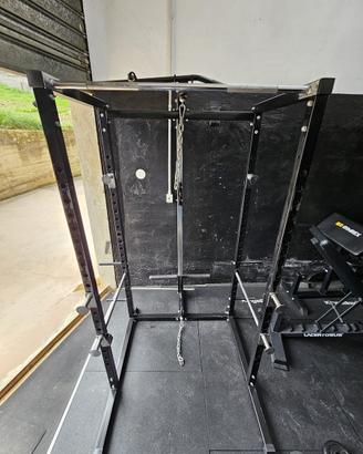 Rack palestra + jammer arms + panca inclinabile