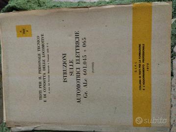 Libro Istruzioni Automotrici Elettriche Ale 601