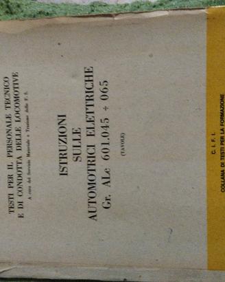 Libro Istruzioni Automotrici Elettriche Ale 601