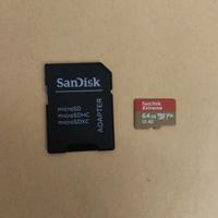 Micro SD SanDisk Extreme da 64 GB con adattatore