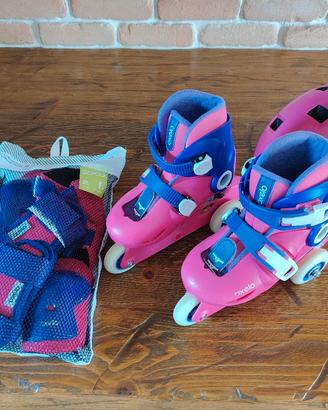 Trio Pattini, casco e protezioni