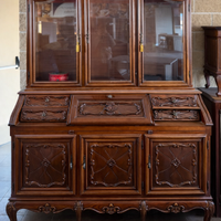 Credenza alta con vetrina superiore barocco