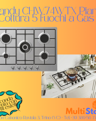 Candy Piano Cottura 5 Fuochi a Gas mod. CHW74WTX