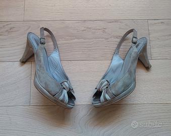 Sandali con tacco scamosciati donna (nr. 37) 