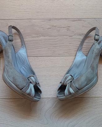 Sandali con tacco scamosciati donna (nr. 37) 