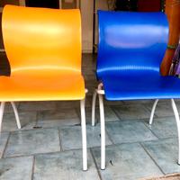 Sedie in alluminio e plastica