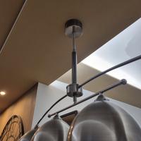 Lampadario Stile Vintage Acciaio Satinato