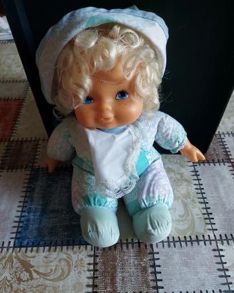 Bambola Vintage FIBA in Gomma Anni 80 90 Capelli