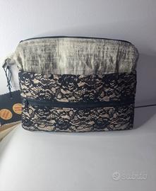 Beauty case handmade con pizzo - elegante 