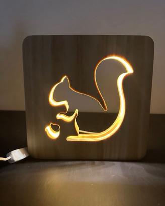 Lampada 3D in legno / Wooden Lamp