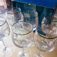 set di 6 bicchieri cristallo Bohemia