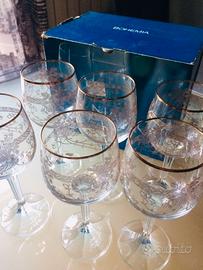 set di 6 bicchieri cristallo Bohemia