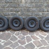 Gomme invernali con cerchi in ferro per Fiat Punto