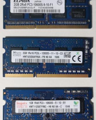 lotto di 5 gb di ram per Notebook