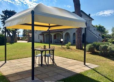 Gazebo Professionale In Acciaio Zincato Con Telo Pvc Ignifugo 650 Gr/mq  Varie Misure