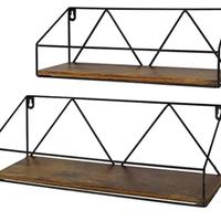 Mensole Pensili in Legno Stile Rustico - 10 pezzi