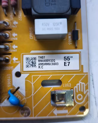 scheda alimentazione TV 55 Samsung guasta