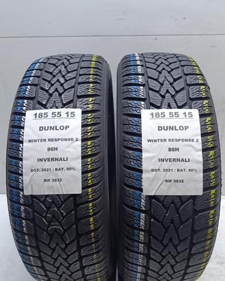 2 GOMME 185 55 15 DUNLOP INV RIF3832