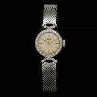 Longines lady 60s 18 kt white gold diamonds bezel