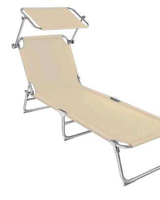 lettino da spiaggia con parasole