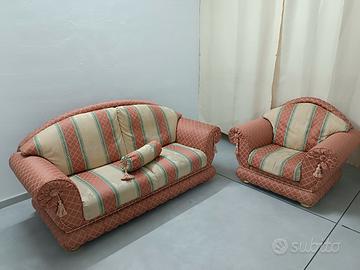 set divano 2 pt e poltrona abbinata Keoma Salotti