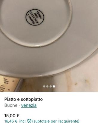 Sottopiatto porcellana