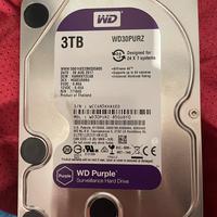 Hard disk 3,5” Wd Purple 3tb videosorveglianza nvr