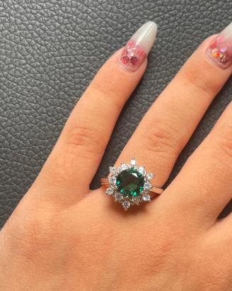 Anello con smeraldo 1.5ct in argento 925