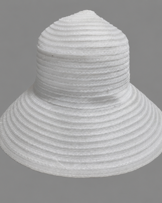 Elegante Cappello da Sole Bianco con Tesa Larga