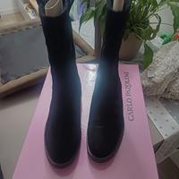 Tronchetti taglia 39 in camoscio nero C. Panzol