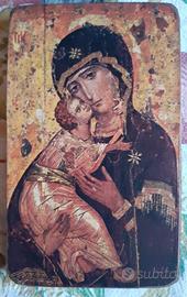 Quadro su legno Madonna della Tenerezza