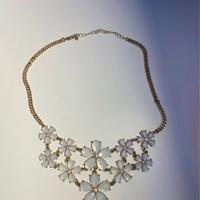 Collana floreale diamanti