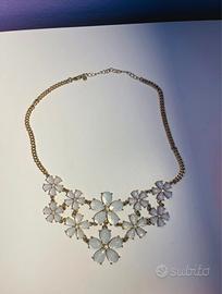 Collana floreale diamanti