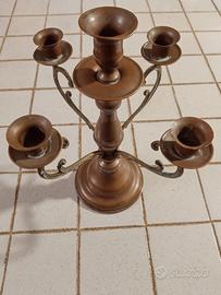 CANDELABRO A 5 BRACCIA IN RAME VINTAGE