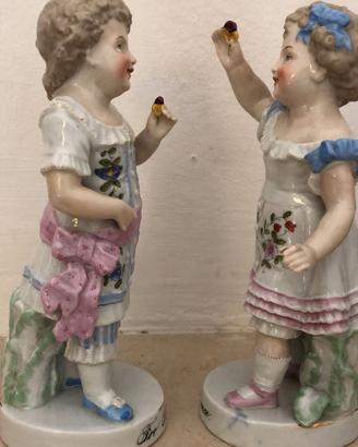 Conta & Boehme coppia statuine porcellana vintage
