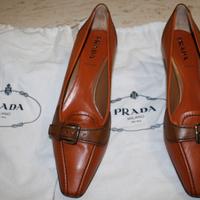 Décolleté PRADA pelle e cuoio tg 39 1/2