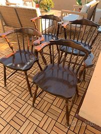Set 4 sedie Old Vintage Americain legno vero 80€