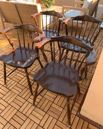 Set 4 sedie Old Vintage Americain legno vero 80€